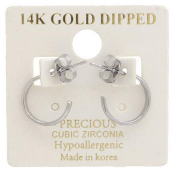 SOLID 14K GOLD DIPPED EARRING