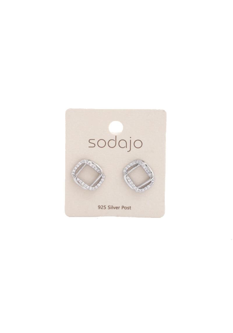 SODAJO SQUARE RHINESTONE EARRING