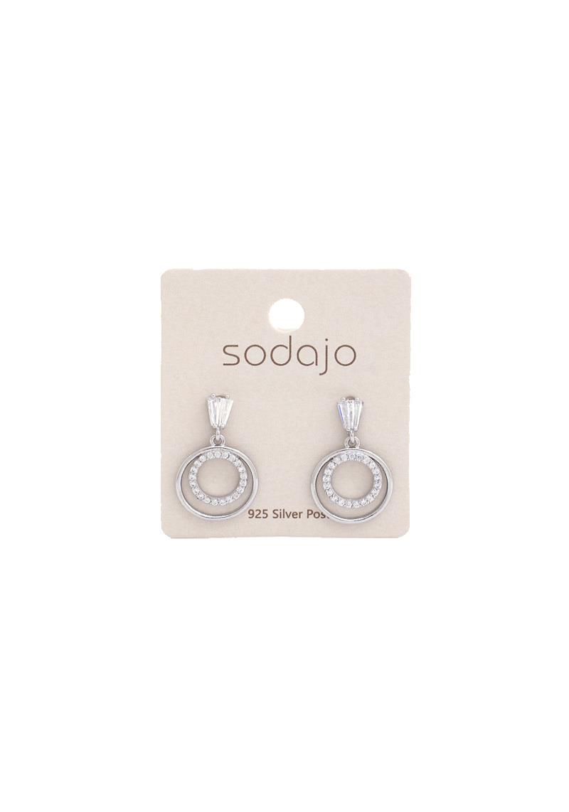 SODAJO CRYSTAL RHINESTONE RING DROP EARRING