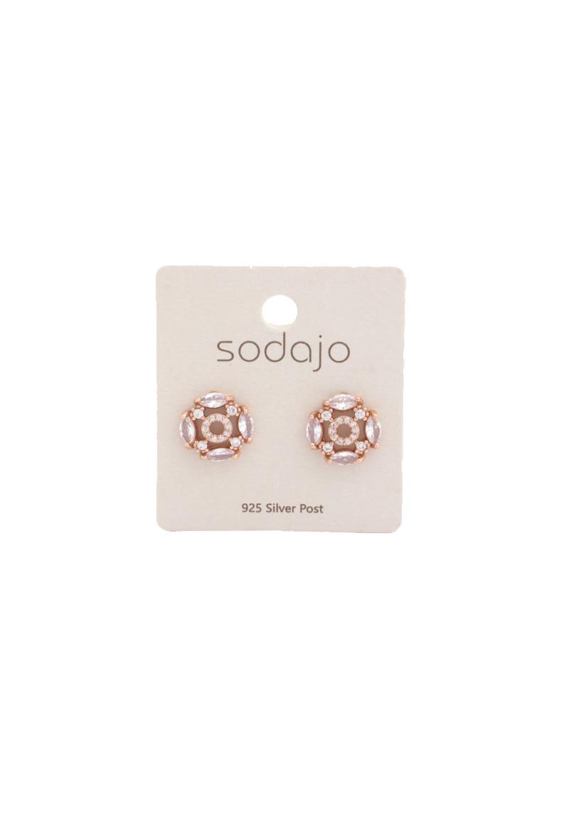 SODAJO ROUND CRYSTAL EARRING