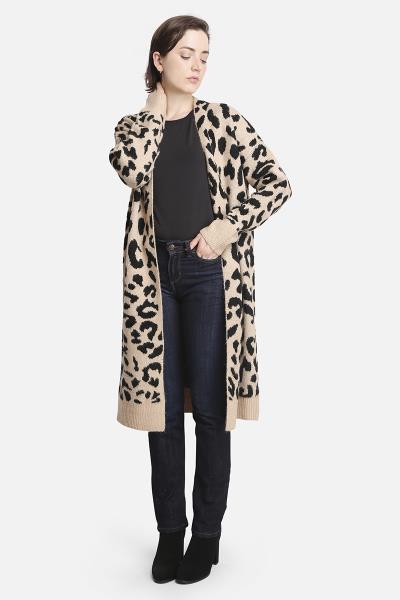 LEOPARD KNIT CARDIGAN