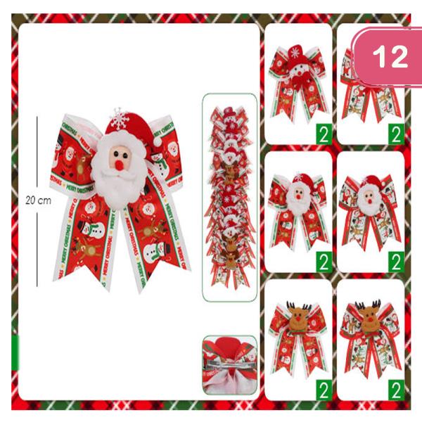 FASHION CHRISTMAS HAIR BOW (12 UNITS)