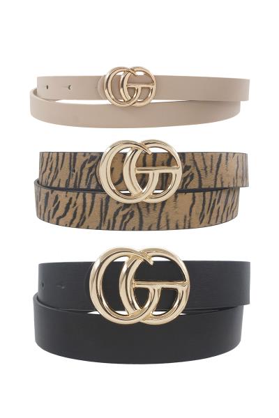 MULTI SIZE GO BUCKLE TRIO BELT