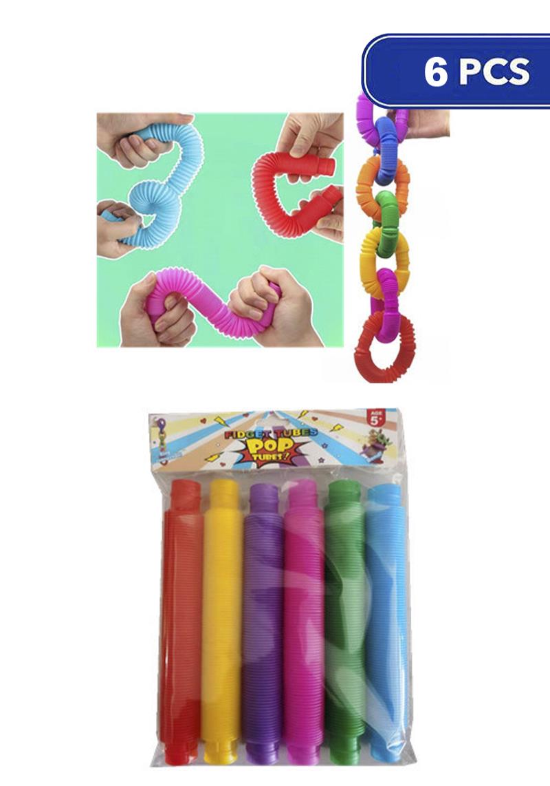 MEDIUM STRETCH POP TUBE INTERLOCKING FIDGET TOY  (6 UNITS)