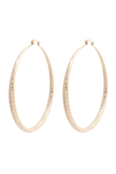 METAL LINED HOOP EARRING