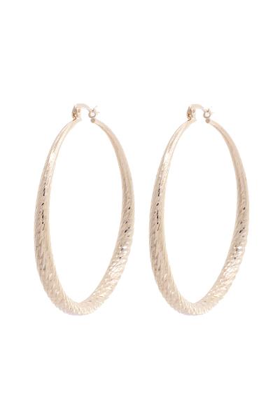 METAL LINED HOOP EARRING