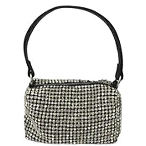 FASHION CHIC RHINESTONE HANDLE CLUTCH BAG