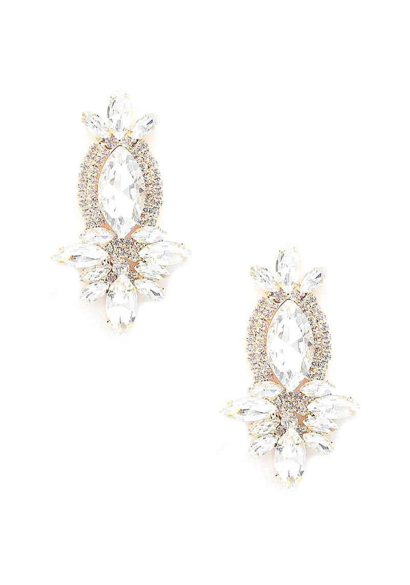 RHINESTONE WIDE STYLE EARRING
