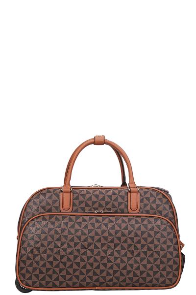 FASHION MONOGRAM LARGE TRAVEL ROLLER DUFFEL BAG