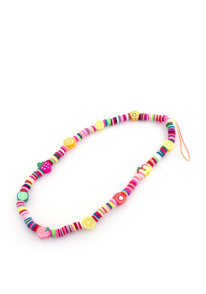 FRUIT FIMO HEISHI BEAD PHONE STRAP