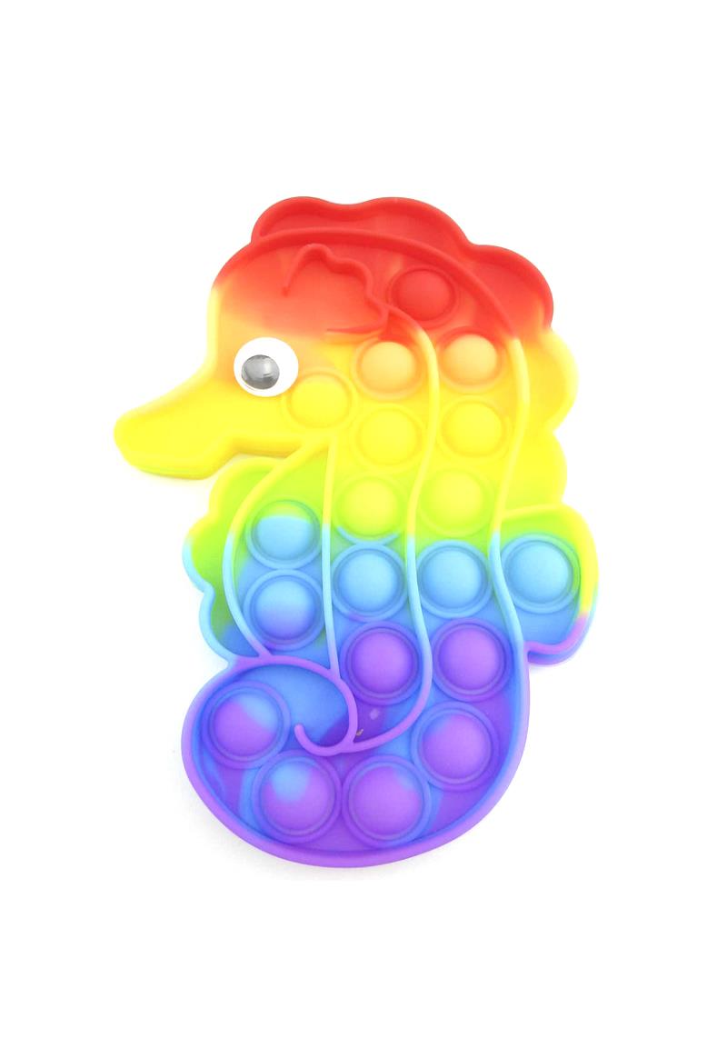 BUBBLE COLOR HIPPOCAMPUS STRESS RELIEVER TOY