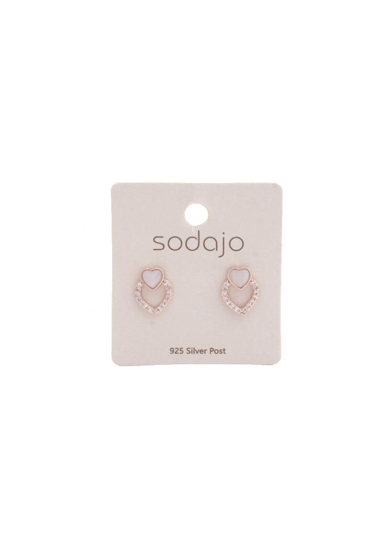 SODAJO DOUBLE HEART EARRING