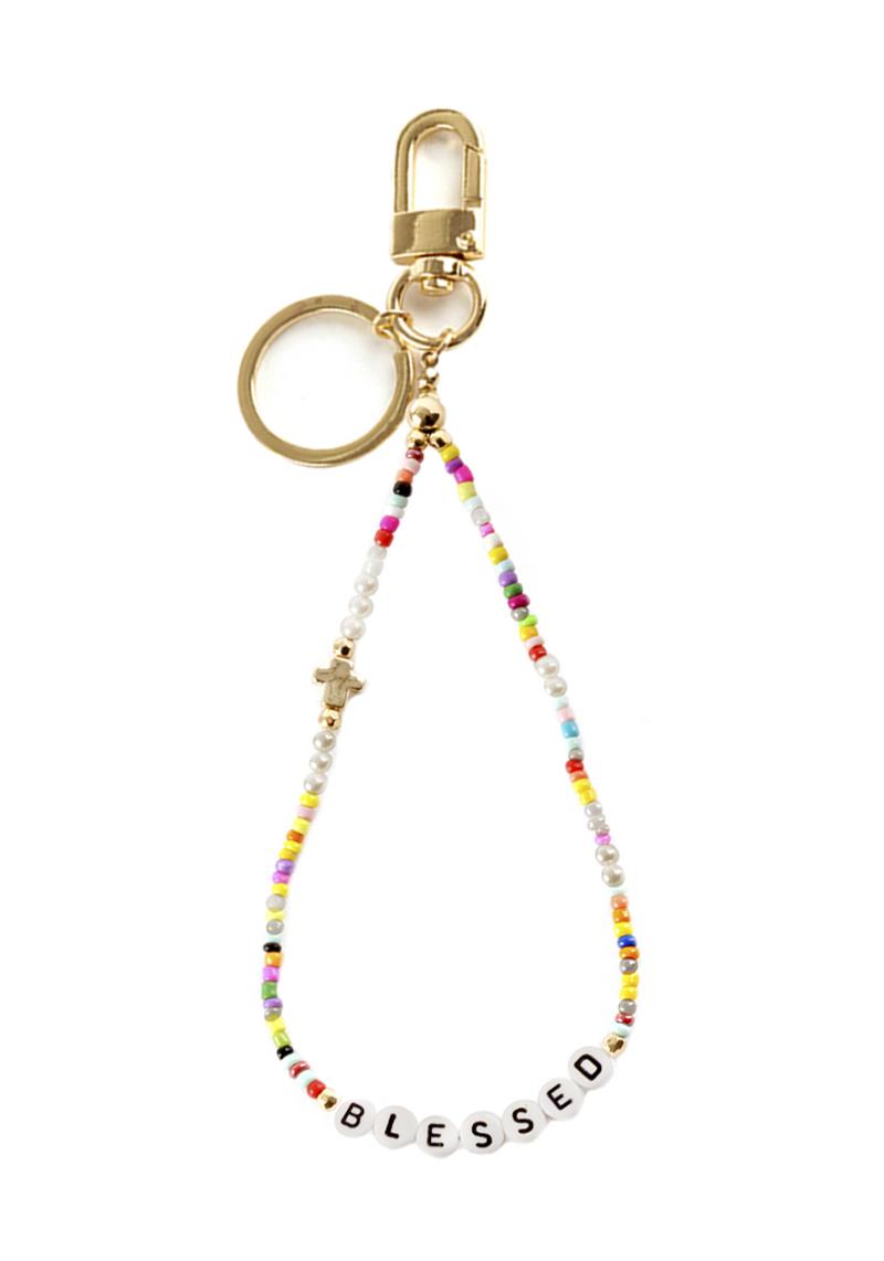FASHION SEED PEARL BEAD BLESSED KEY CHAIN