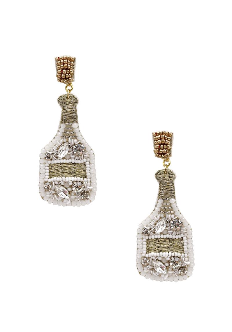 SEED BEAD BOTTLE DANGLE EARRING