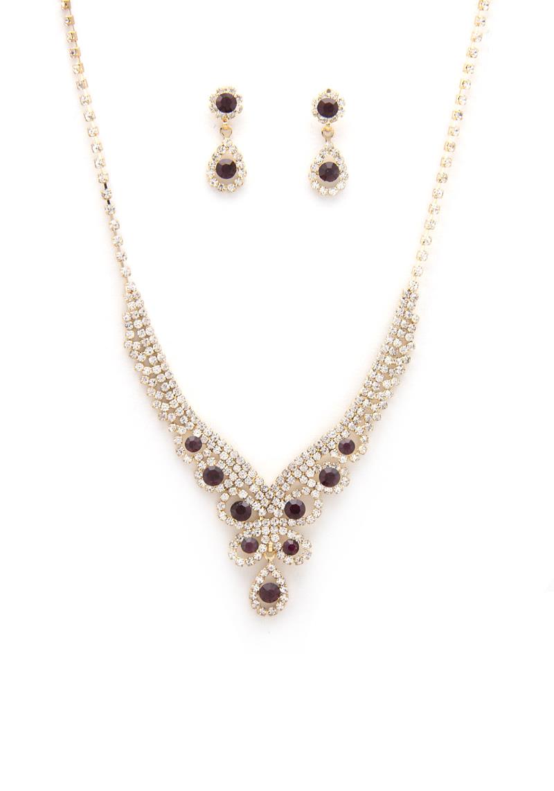 CRYSTAL V SHAPE NECKLACE