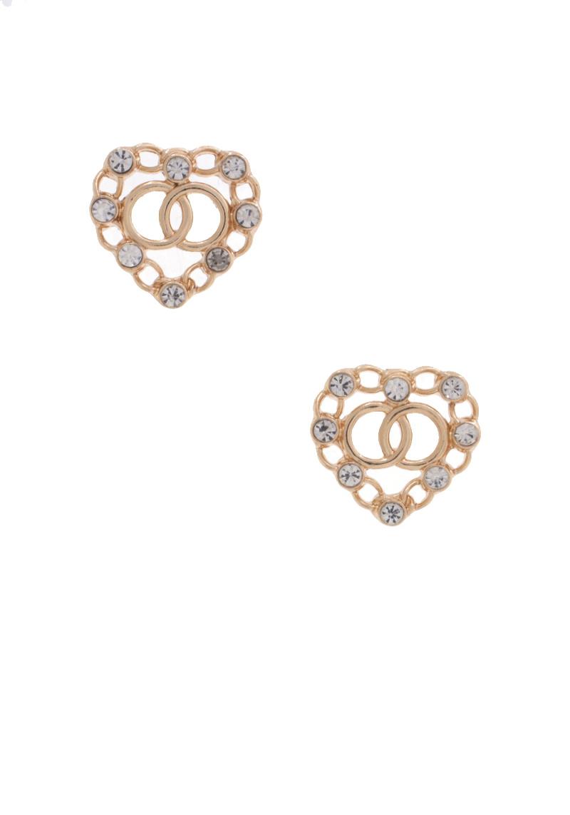 HEART DOUBLE CIRCLE EARRING