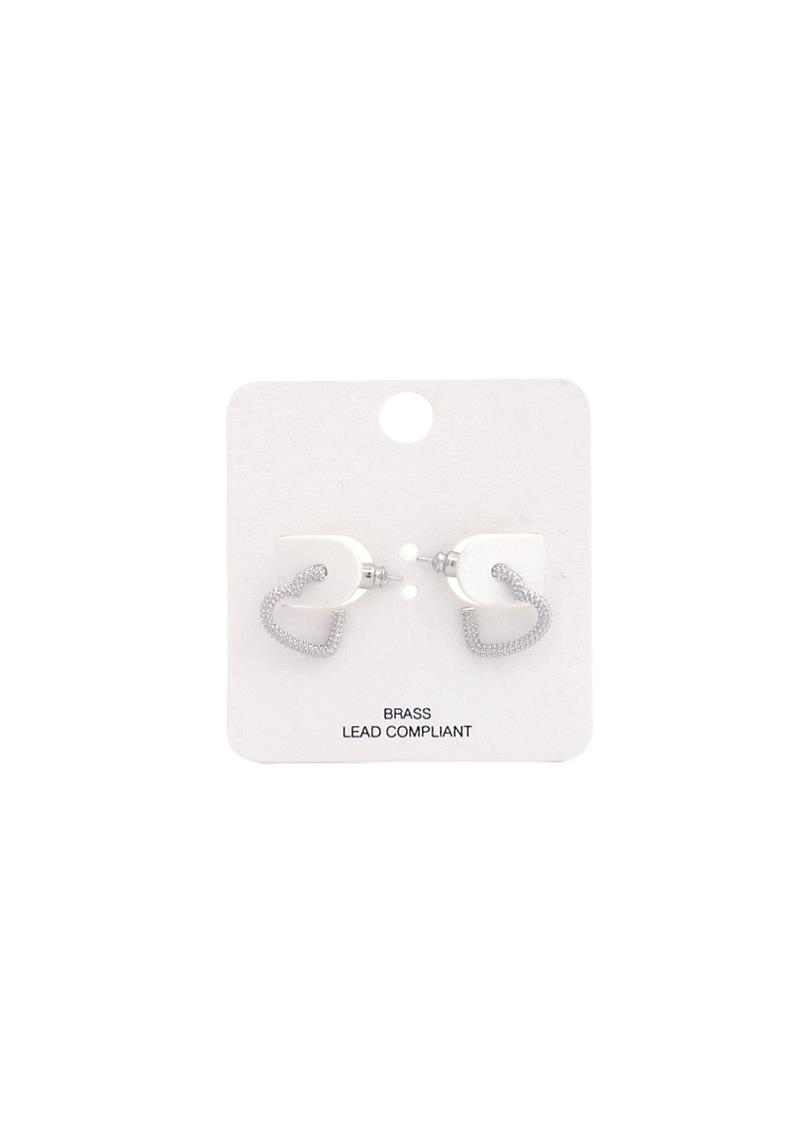 DAINTY HEART HUGGIE EARRING