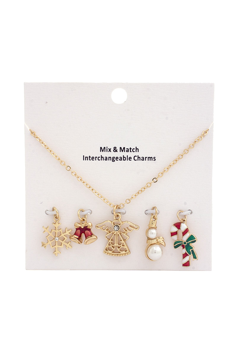 CHRISTMAS ANGEL INTERCHANEABLE CHARM NECKLACE