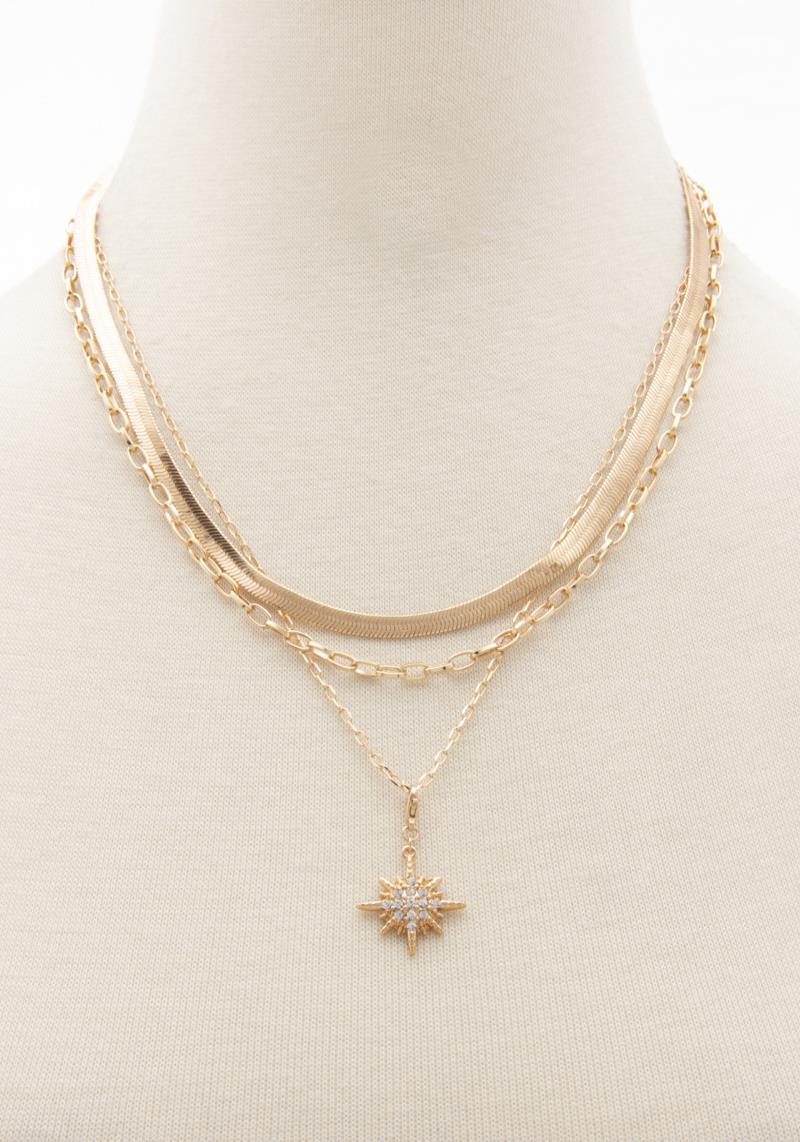 NORTHERN STAR CHARM LAYERED NECKLACE
