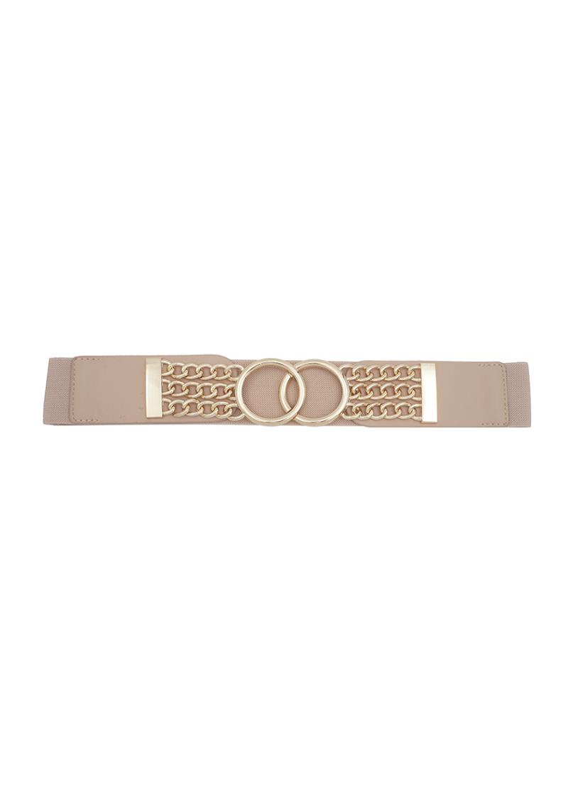 DOUBLE CIRCLE CHAIN LINK FRONT ELASTIC BELT