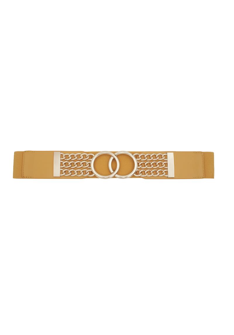 DOUBLE CIRCLE CHAIN LINK FRONT ELASTIC BELT