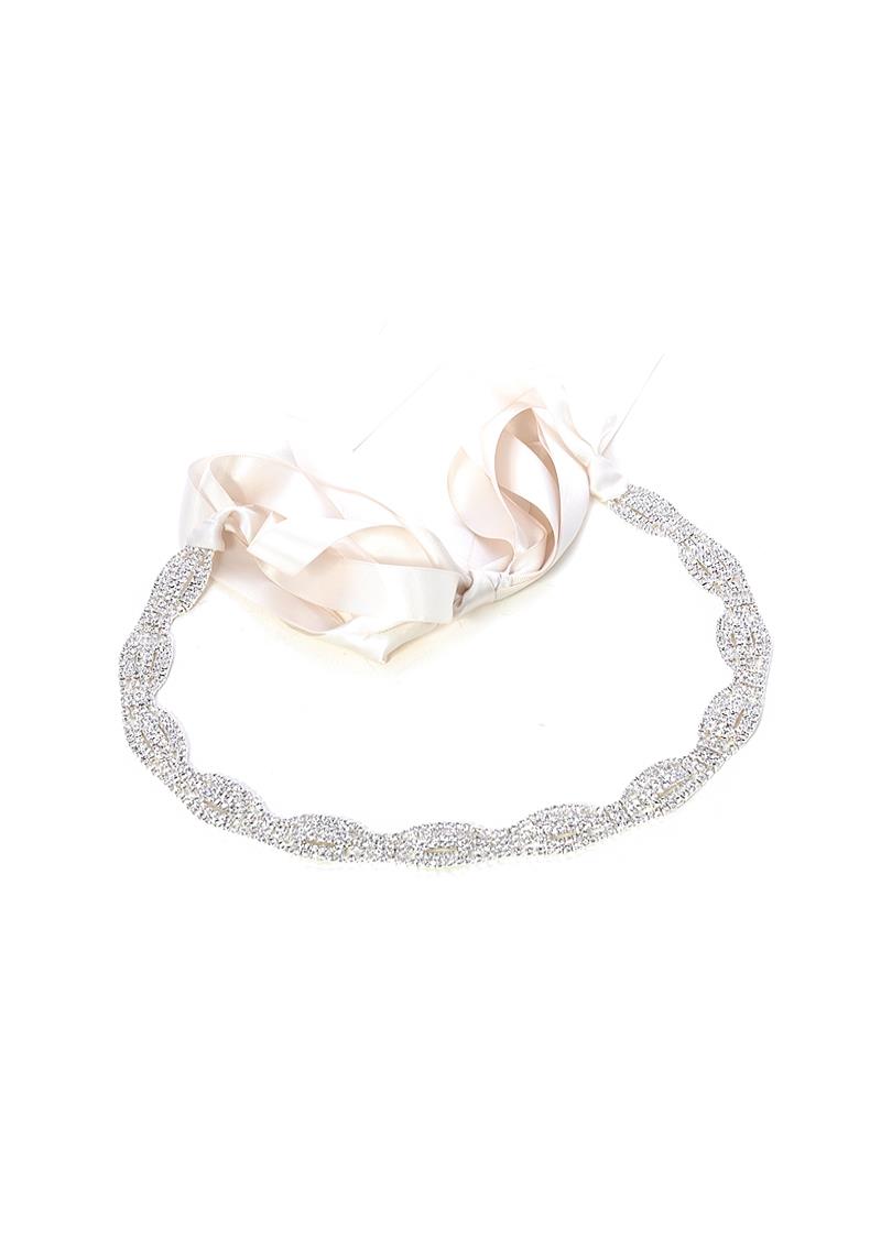 RHINESTONE STYLISH DESIGN BRIDAL BELT & HEADBAND
