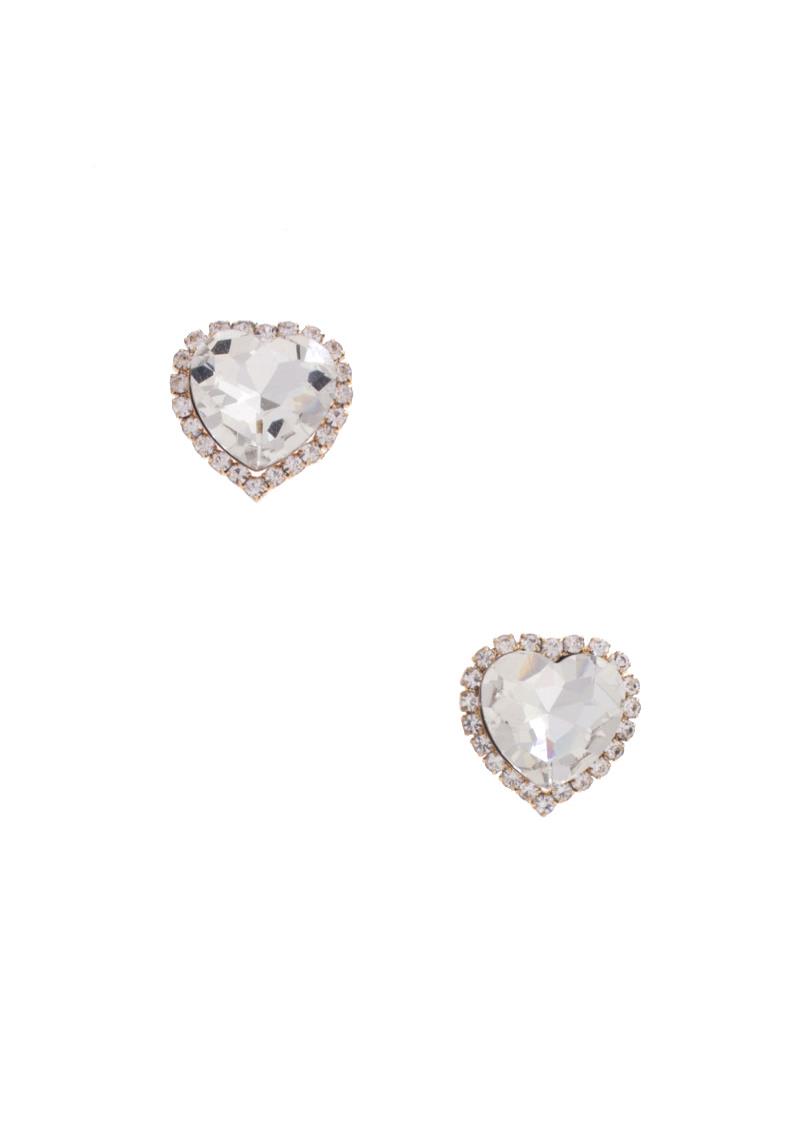 HEART CRYSTAL STUD EARRING
