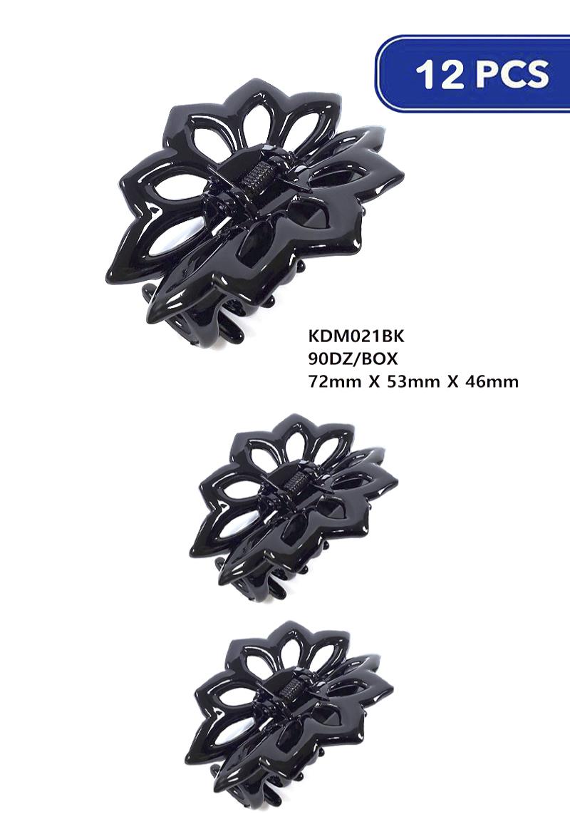 FASHION FLOWER HAIR CLAW CLIP (12 UNITS)