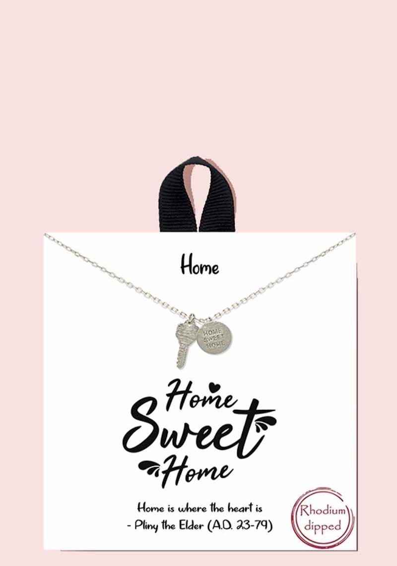 18K GOLD RHODIUM DIPPED HOME NECKLACE