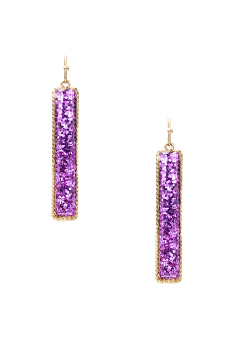 CRYSTALIZED GEM DROP RECTANGLE EARRING