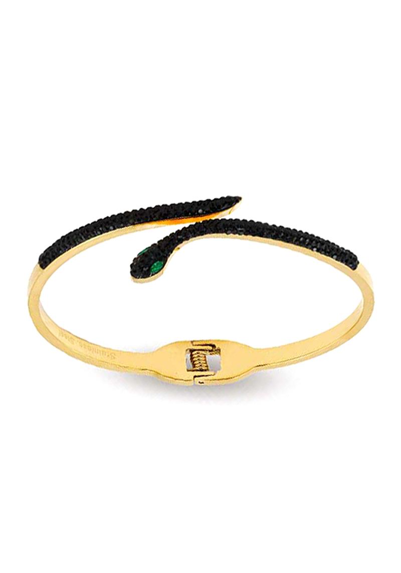 RHINESTONE METAL SNAKE BRACELET