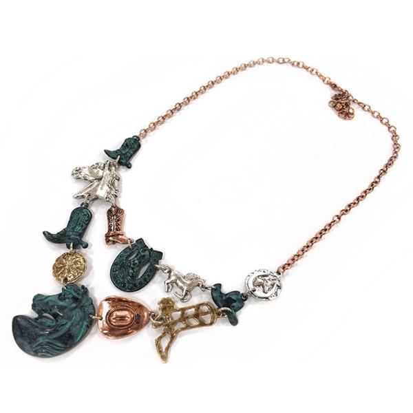WESTERN HORSE CHARM NECKLACE