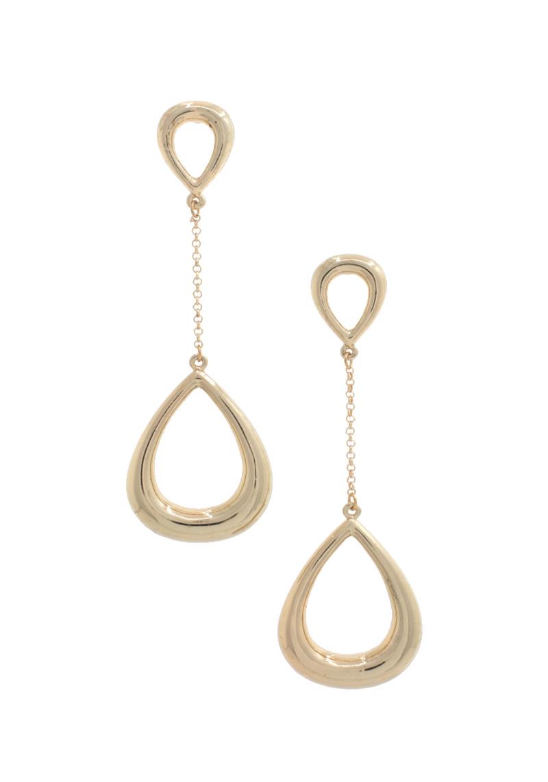 DOUBLE TEARDROP DANGLE EARRING