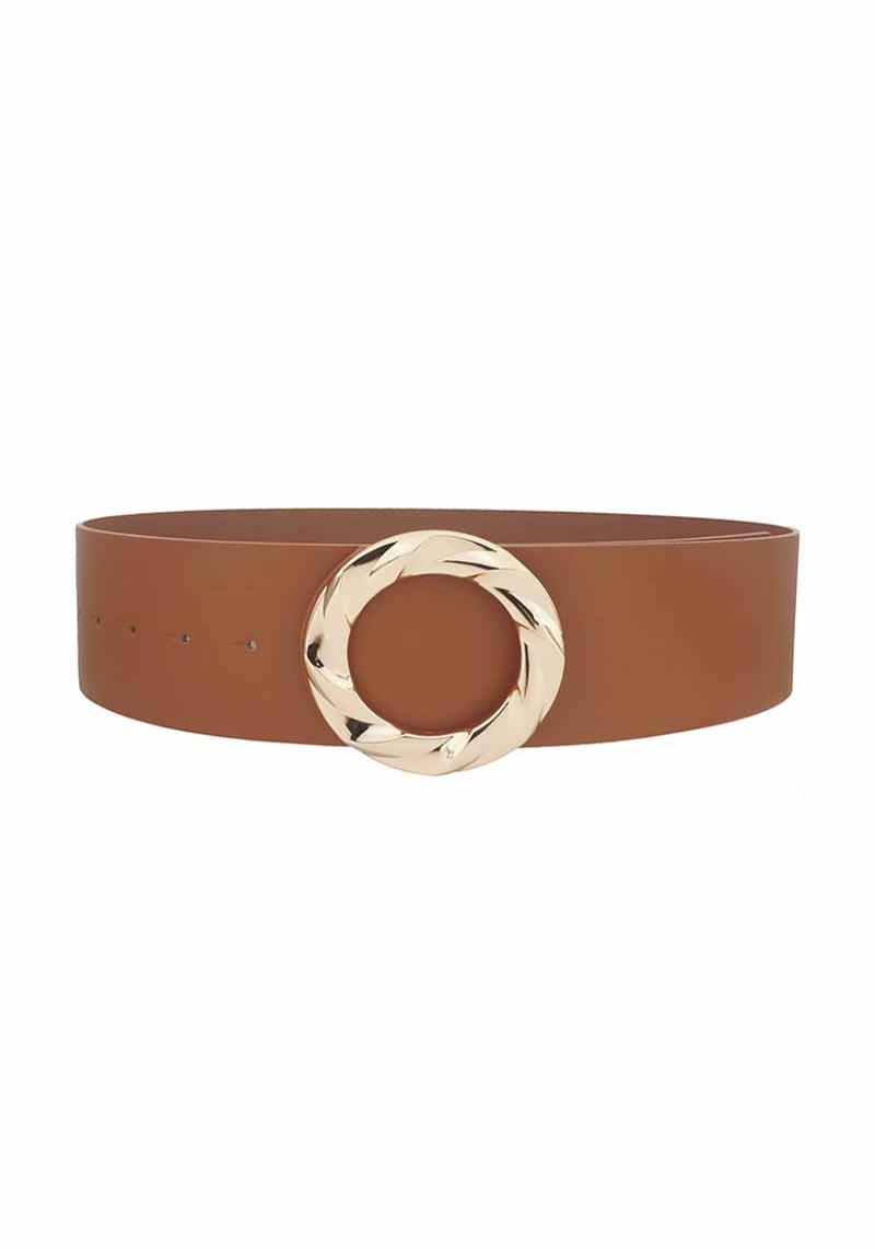 METAL WIDE CIRCLE BUCKLE BELT