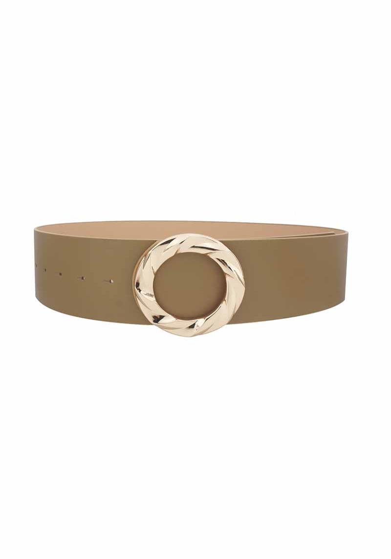 METAL WIDE CIRCLE BUCKLE BELT
