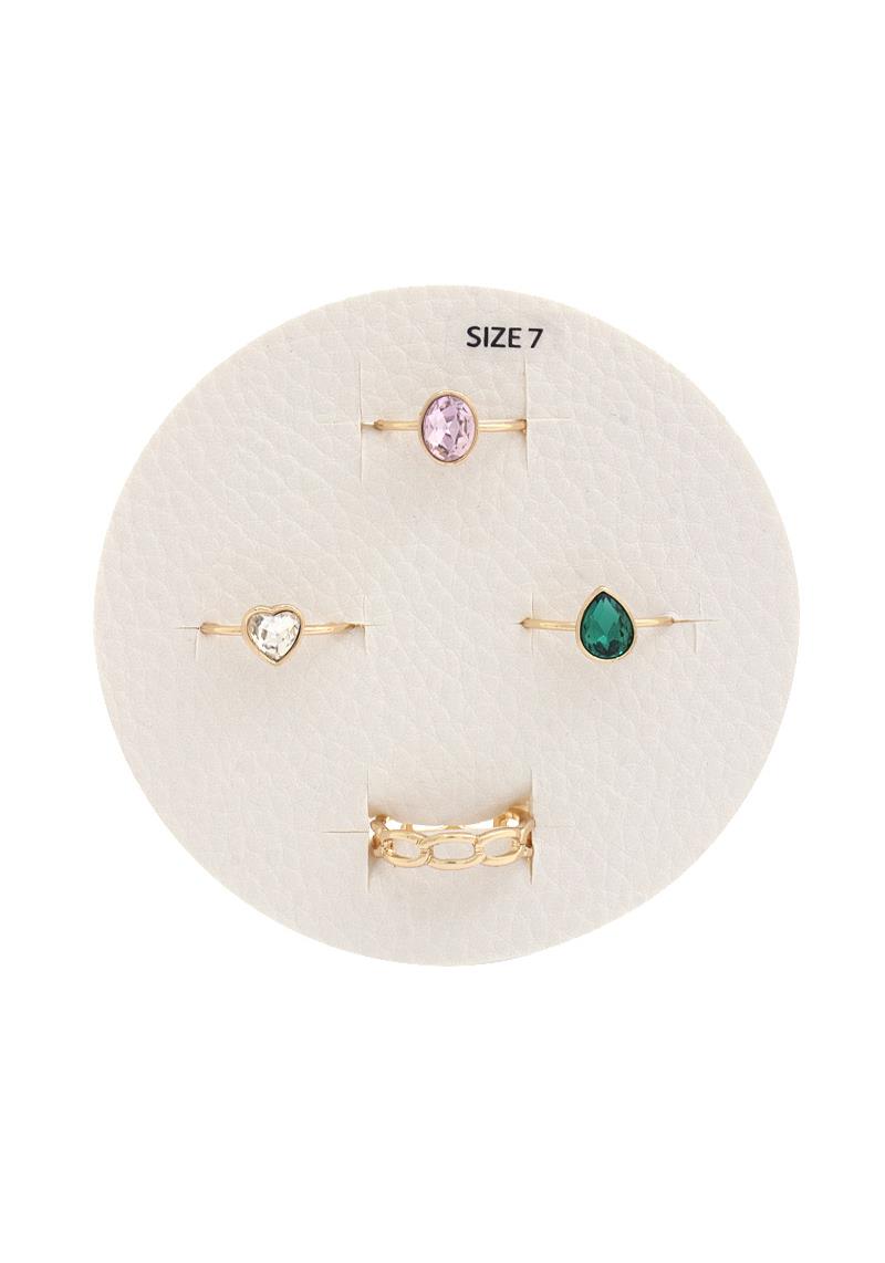 MULTI SHAPE ASSORTED RING SET