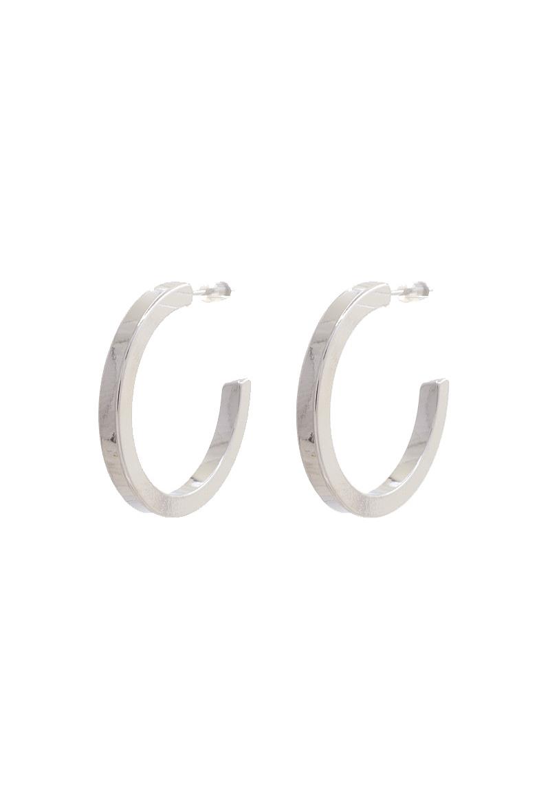 14K GOLD DIPPED SQUARE EDGE HOOP EARRING