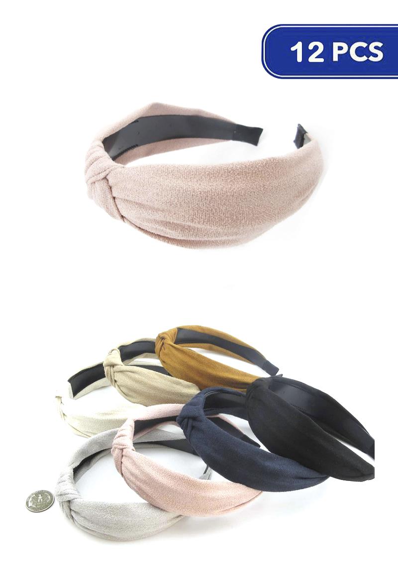 FASHION MID KNOT HEADBAND (12 UNITS)
