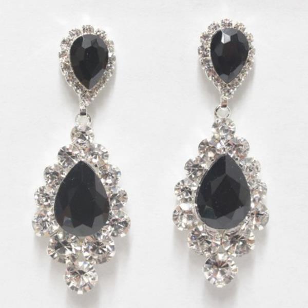 TEARDROP RHINESTONE DANGLE EARRING