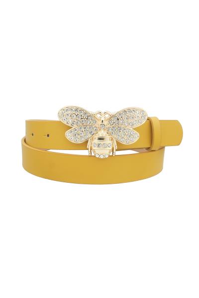 RHINESTONE BUTTERFLY BUCKLE BELT