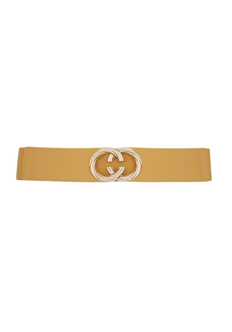 TWISTED TEXTURE INVERTED BUCKLE ELASTIC BELT