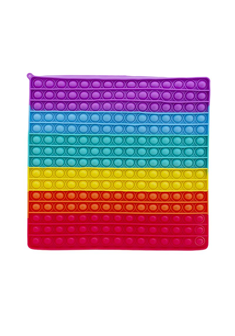 RAINBOW COLOR SQUARE 225 BUBBLE STRESS RELIEVER TOY