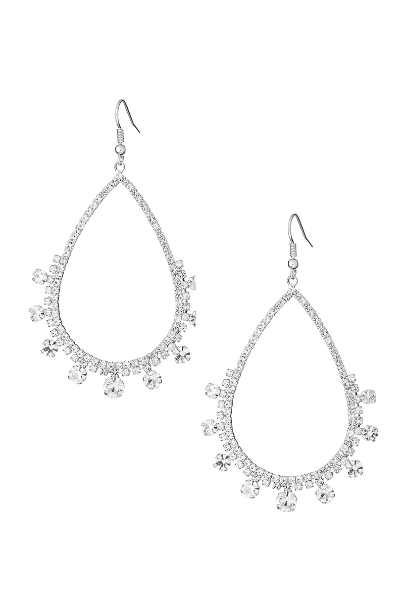RHINESTONE TEARDROP EARRING