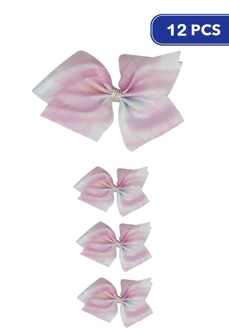 FASHION RIBBON HAIR BOW  (12 UNITS)