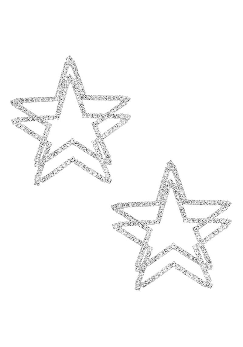DOUBLE STAR LAYERED BIG EARRING