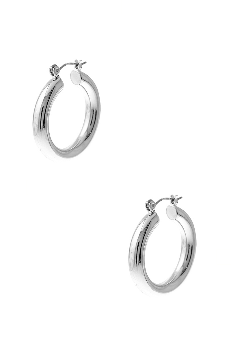 30MM PINCATCH HOLLOW HOOP EARRING