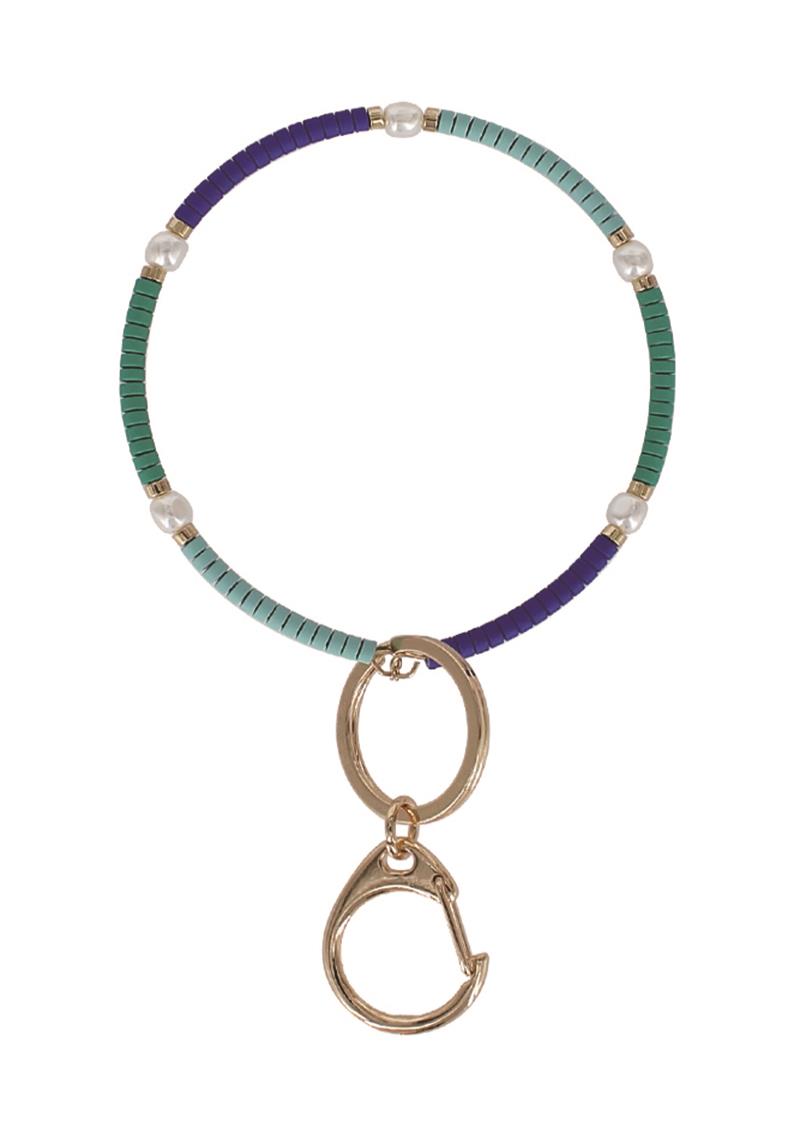 MULTI BEAD ROUND KEY CHAIN