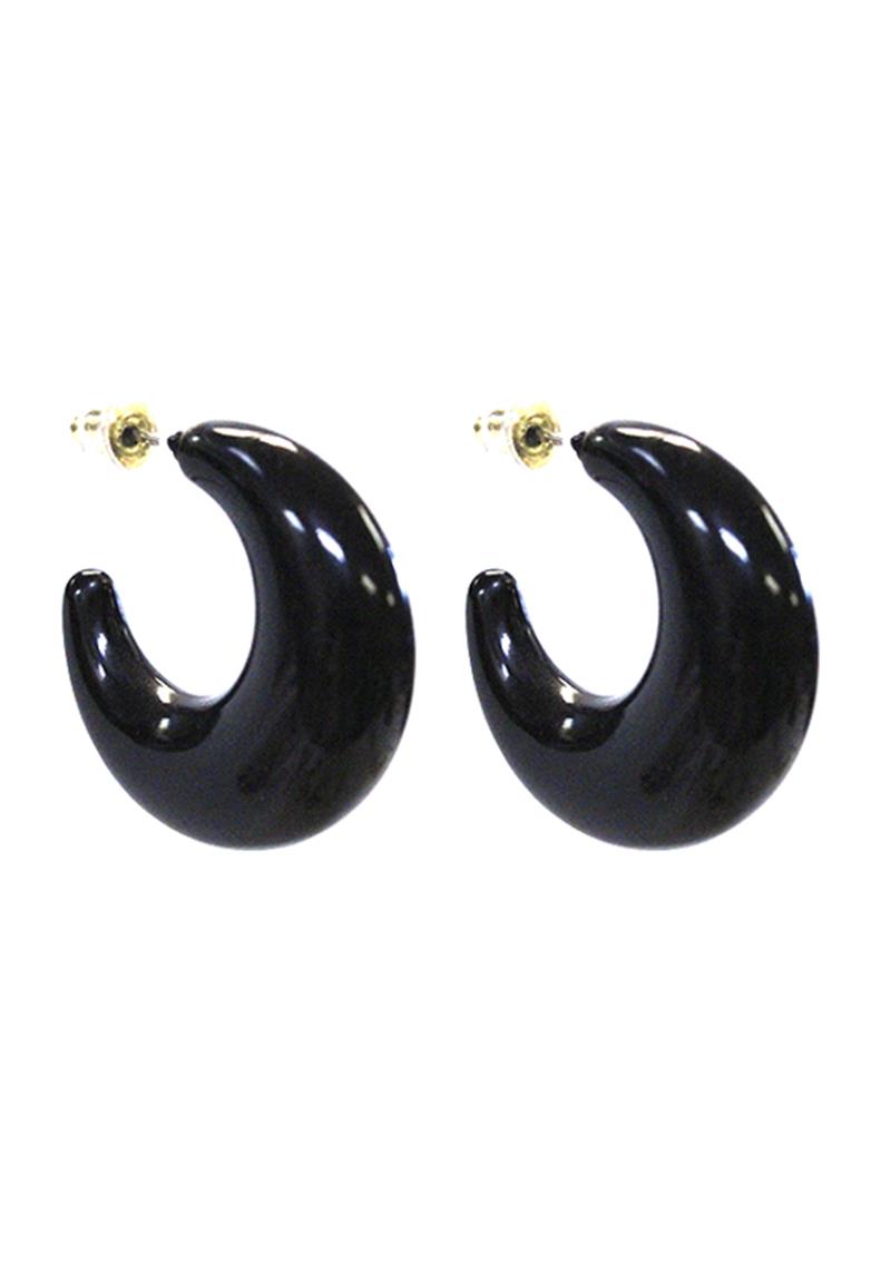 LUCITE HOOP EARRING