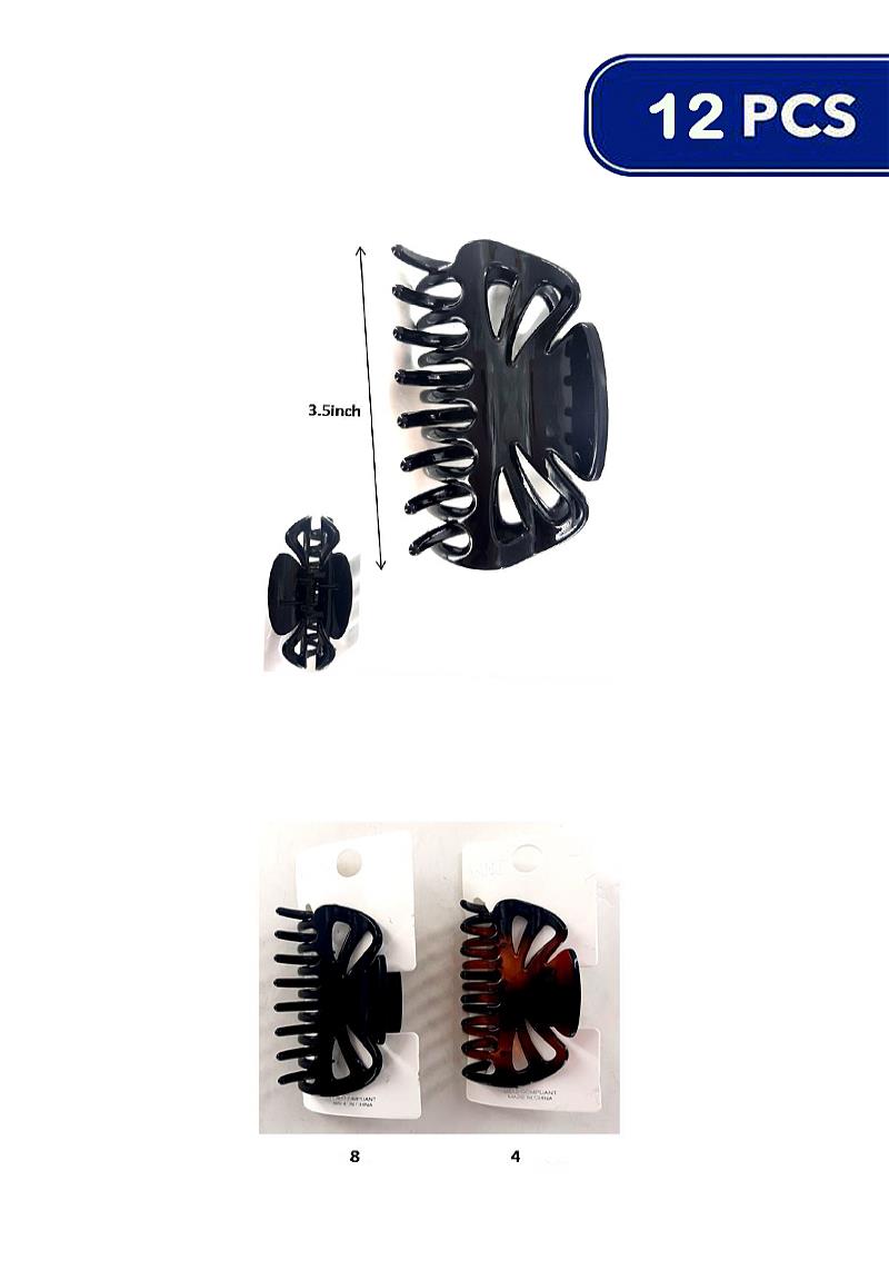 STYLISH DESIGN HAIR CLAW CLIP (12 UNITS)