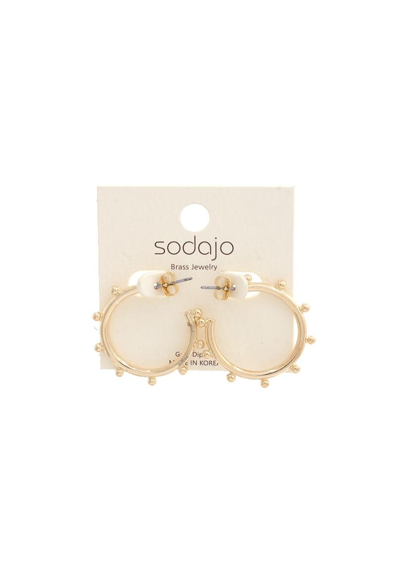 SODAJO BALL EDGE HOOP EARRING